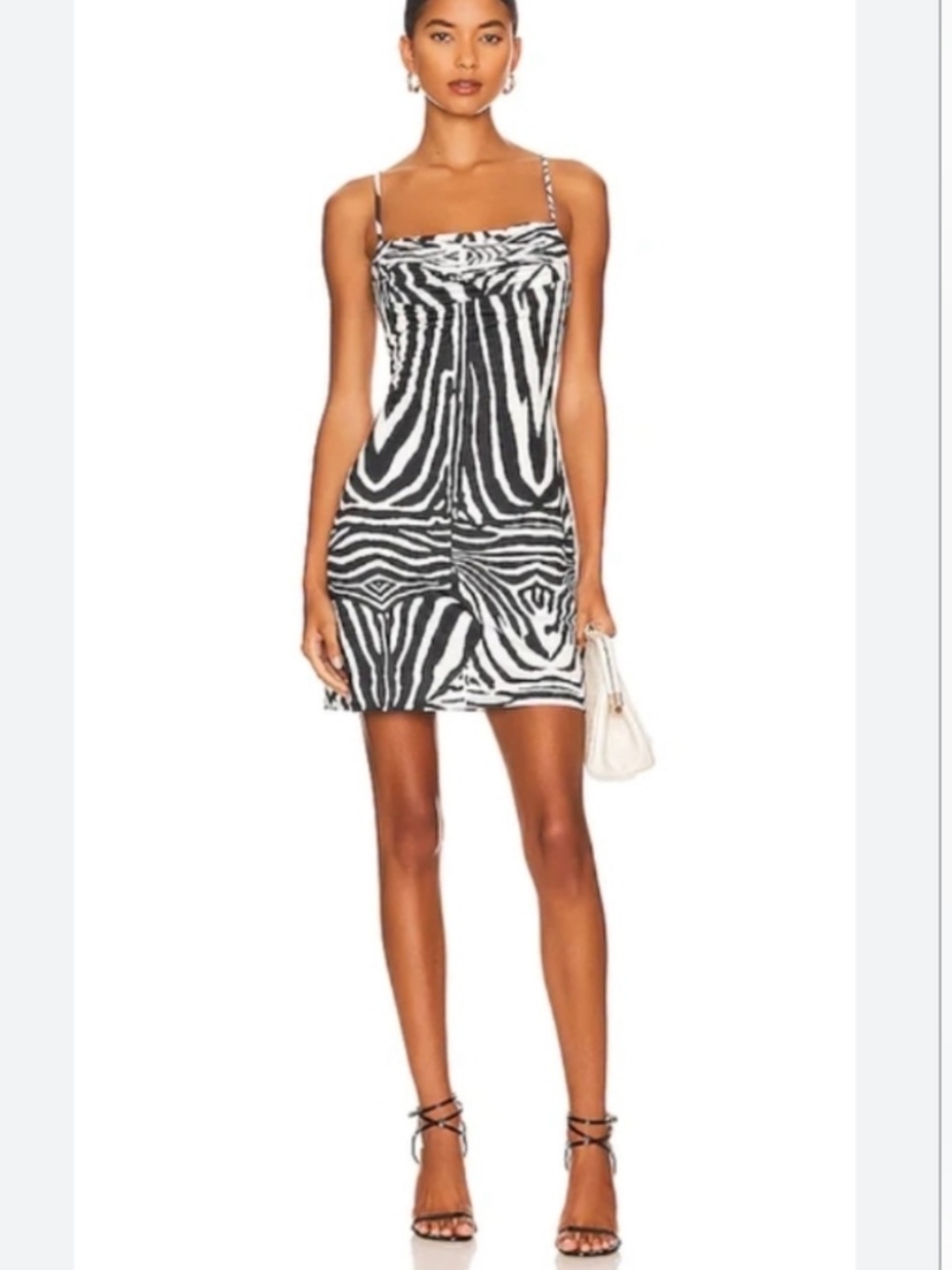 AFRM Black and White Zebra Print Mini Dress